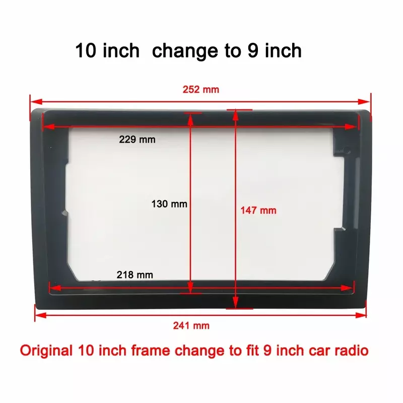 إطار لفافة راديو السيارة ، إطار التبديل ، مناسب لجميع طرازات المركبات ، 1 Din ، 9 إلى 10 ، 9 ، 10 إلى 7 بوصة