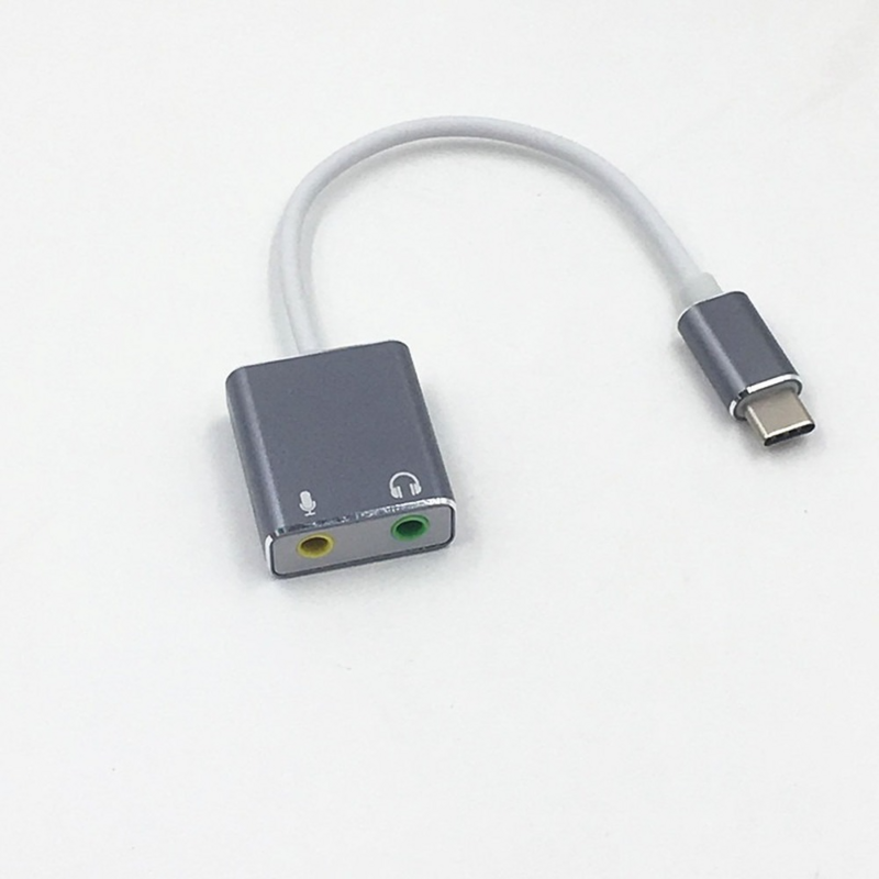 USB Type C Type-C External Sound Card Adapter Audio Card USB-C To Jack 3.5mm Earphone Micphone for Laptop Macbook Pro