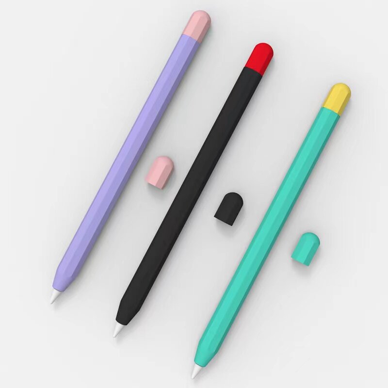 حافظة أقلام الرصاص من السيليكون Apple-حافظة واقية من البولي يوريثان مع غطاء حامل غطاء قلم رصاص Apple 1 & 2 - 12 ملحقات متضمنة