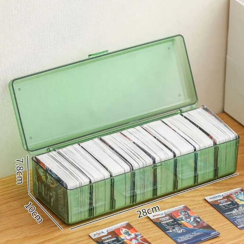 صندوق سطح السفينة بطاقة تجارية شفافة ، حاوية سعة كبيرة ، تخزين منظم بطاقة ، حالات بطاقة لعبة قابلة للجمع ، حار