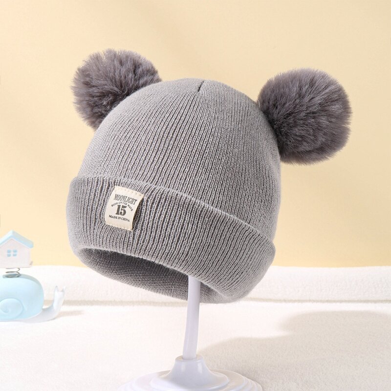 قبعة صغيرة للأطفال الرضع قبعة شتوية دافئة محبوكة للأولاد والبنات هدية عيد الميلاد