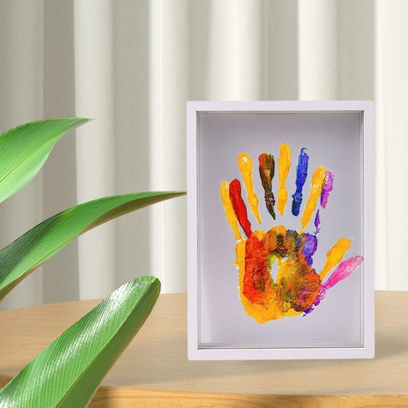 مجموعة إطار لطباعة اليد العائلية ، حرفة تصنعها بنفسك ، إطار تذكار للآباء الجدد