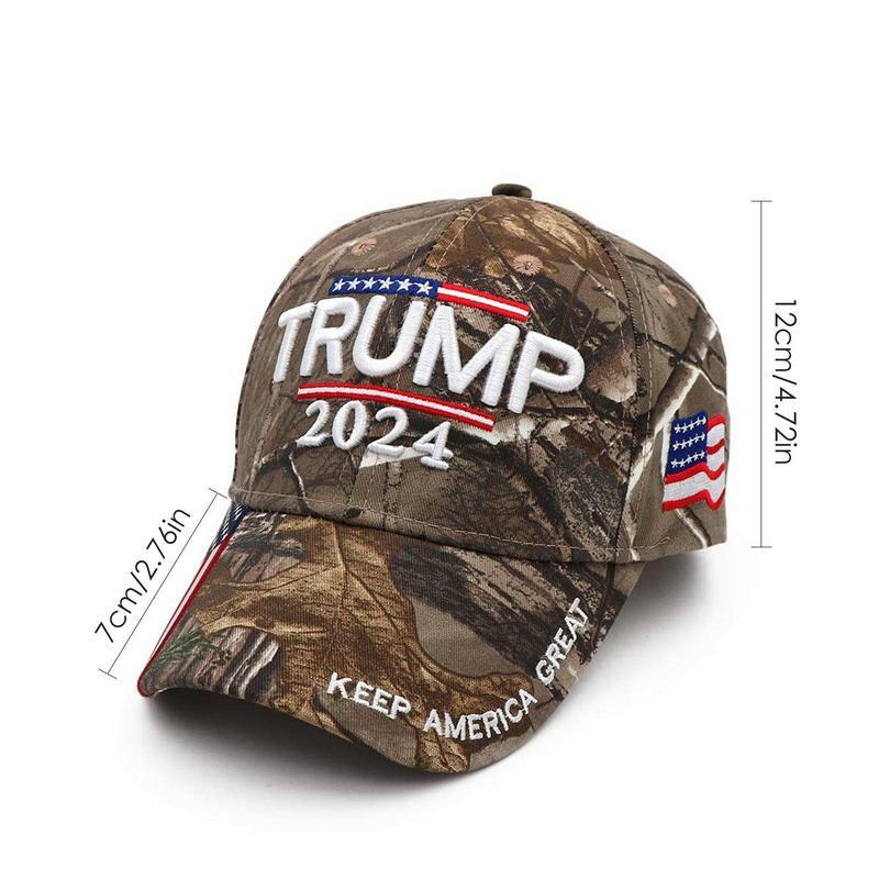 التمويه الولايات المتحدة الأمريكية العلم قبعات البيسبول ، والحفاظ على أمريكا العظمى مرة أخرى ، قبعة الرئيس ، والتطريز ثلاثية الأبعاد ، Hot البيع ، 2024