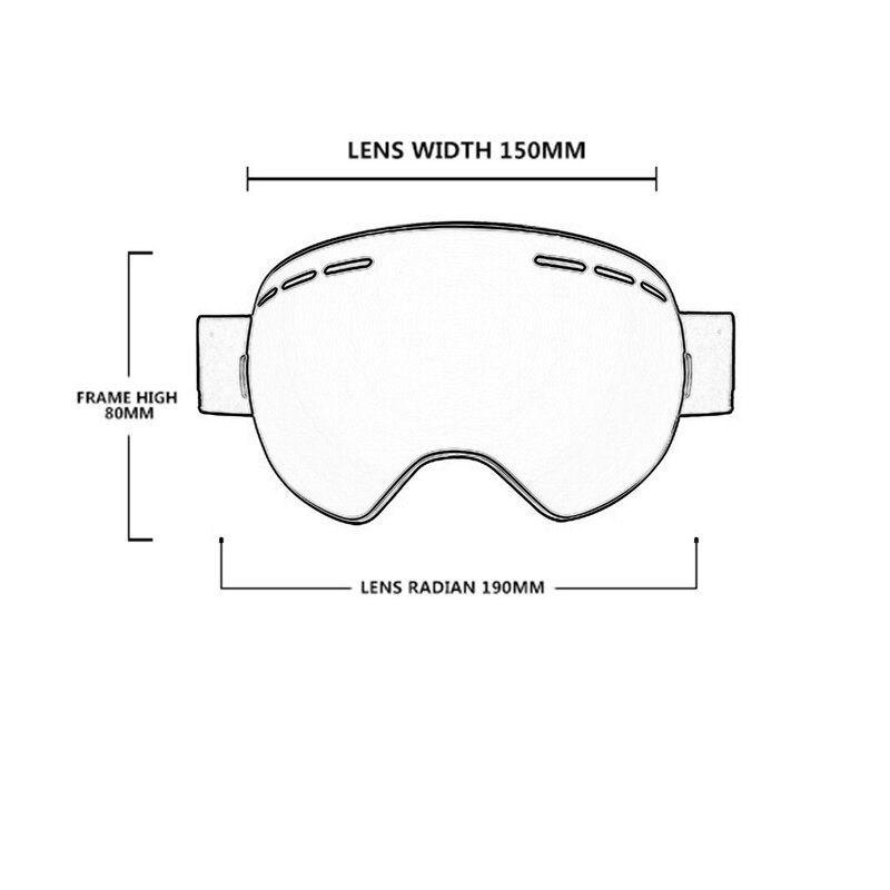 مكافحة الضباب قناع نظارات للرجال والنساء ، سطح كروية ، نظارات التزلج المهنية ، والأزياء ، UV400