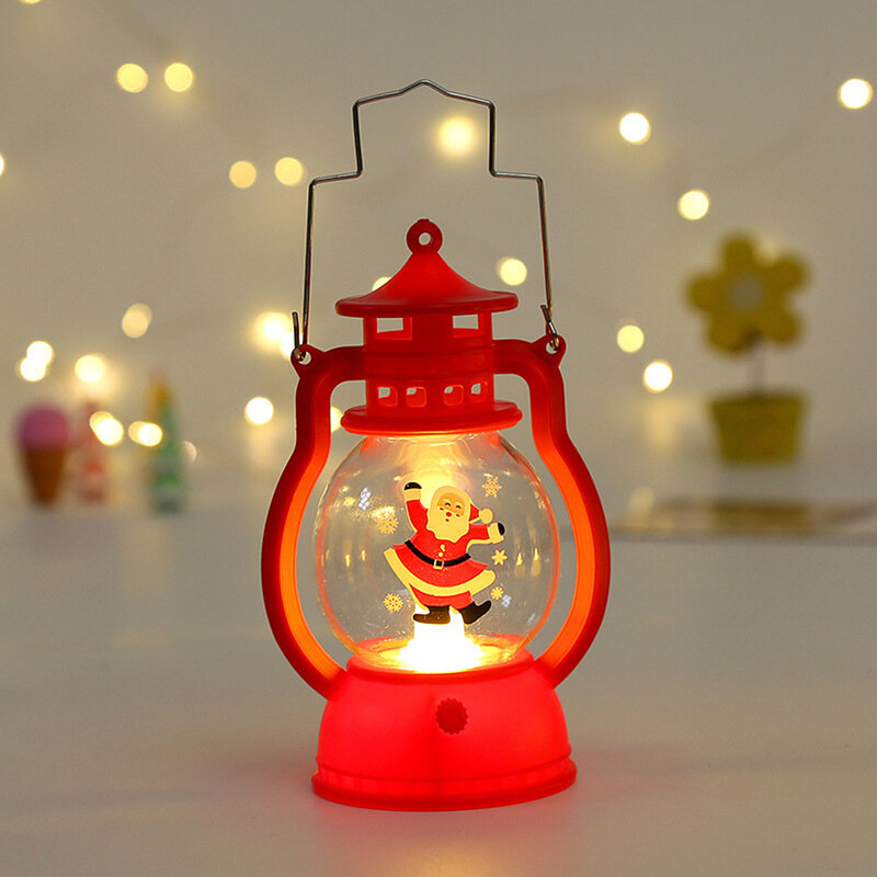 مصباح عيد الميلاد LED يعمل بالبطارية ، مصباح عتيق بلا دخان ، 3 أوضاع ، ديكور للمساحات الصغيرة