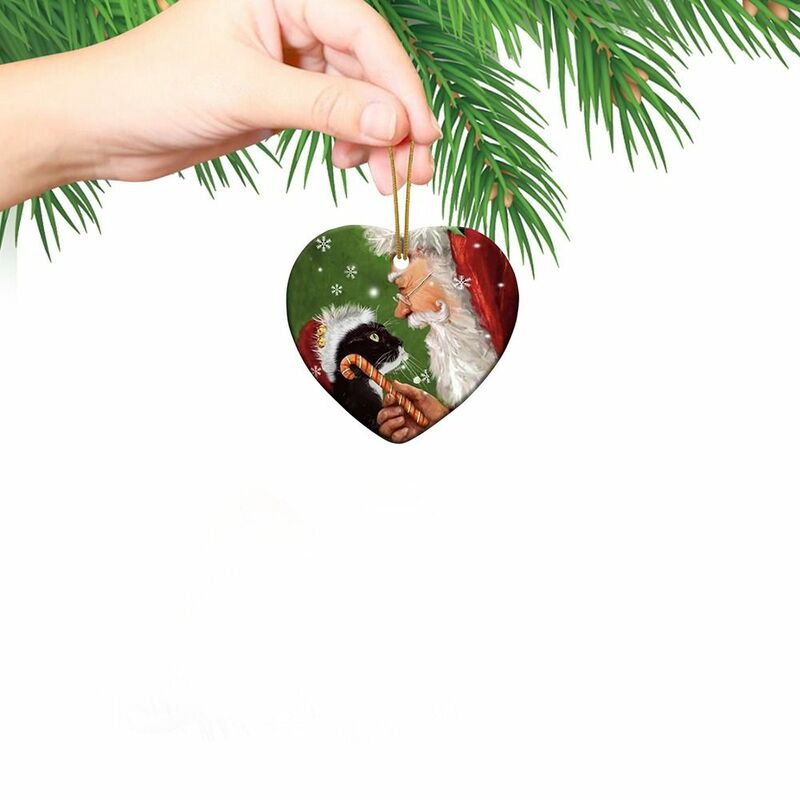 الاكريليك شجرة عيد الميلاد قلادة ، الحلي سيارة الإبداعية ، سانتا كلوز والقط ، السنة الجديدة ، ديكور المنزل ، حفلة مهرجان