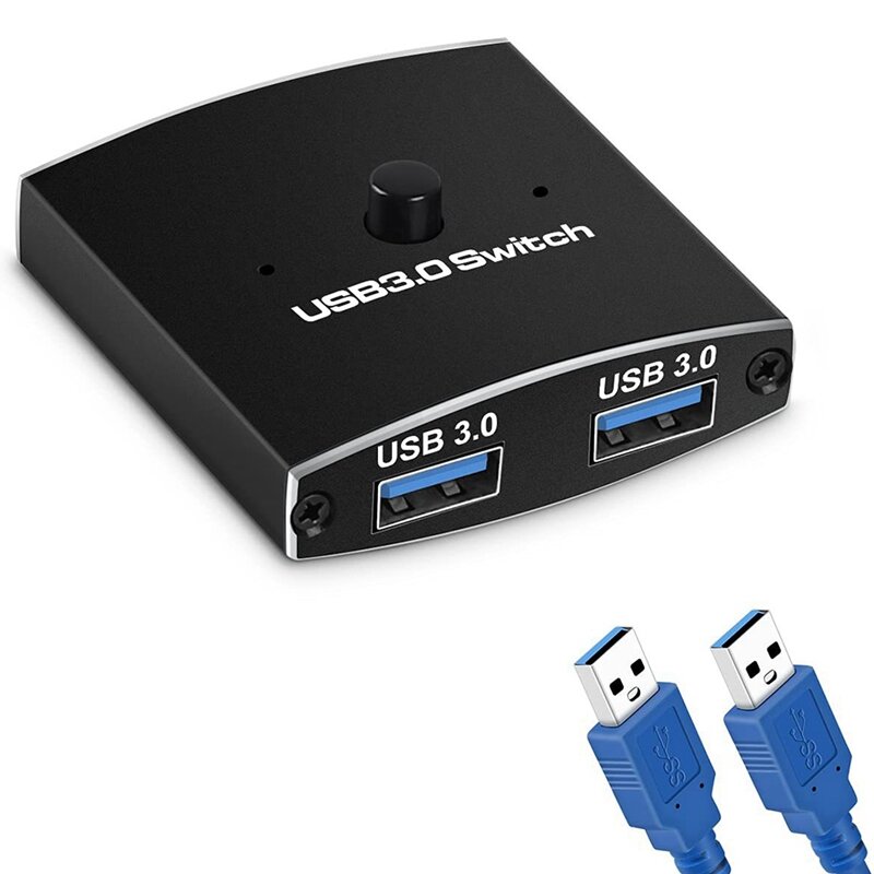 USB 3.0 مفتاح محدد مفتاح ماكينة افتراضية معتمدة على النواة 5Gbps 2 في 1 خارج USB التبديل USB 3.0 اتجاهين أكثر حدة لمشاركة لوحة المفاتيح الماوس الطابعة