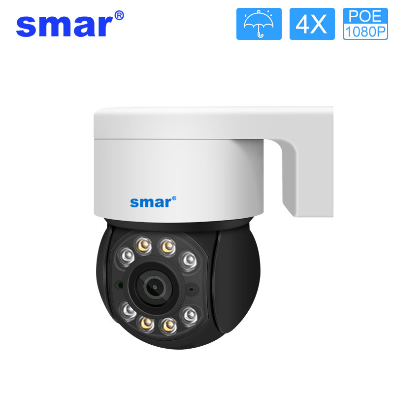 Smar POE PTZ كاميرا 2MP 5MP في اتجاهين الصوت بطاقة SD منظمة العفو الدولية الإنسان كشف كامل اللون للرؤية الليلية كاميرا كروية CCTV ICSEE