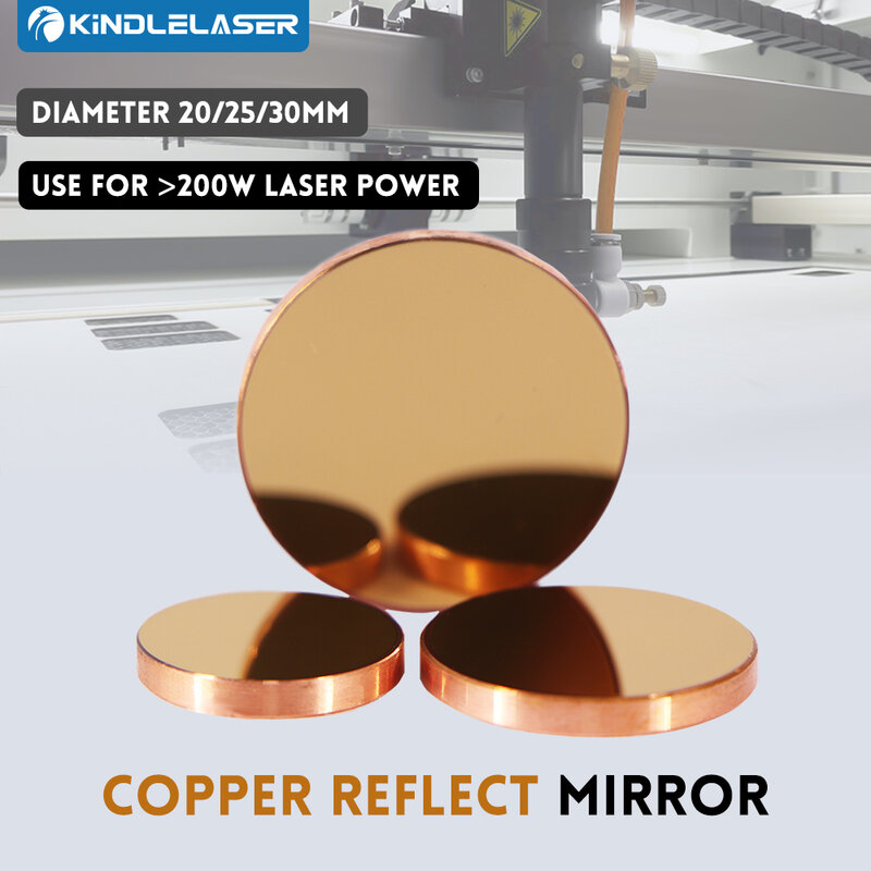 3 قطعة kindleliser النحاس تعكس مرآة قطرها 20 25 30 مللي متر Cu الليزر مرآة ل Co2 ليزر ماكينة ليزر لقطع الألواح الإكريليك والنقش عليها آلة