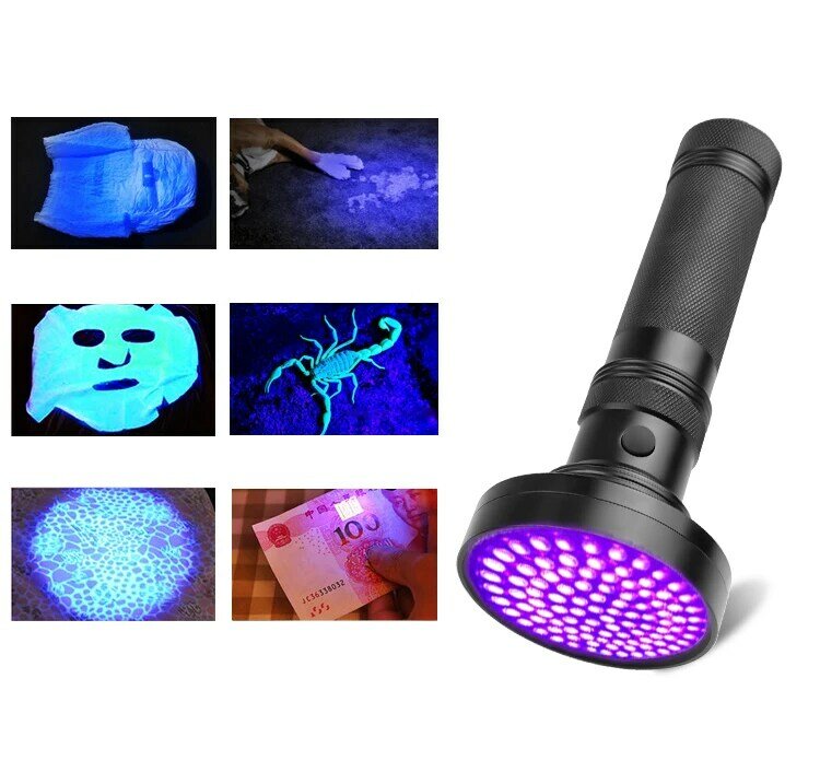 الأشعة فوق البنفسجية LED مصباح يدوي للحيوانات الأليفة ، الشعلة الأشعة فوق البنفسجية ، كاشف الضوء الأسود ، بقع البول ، علة ، علة ، 21 ، 50 ، 100 ، 39nm