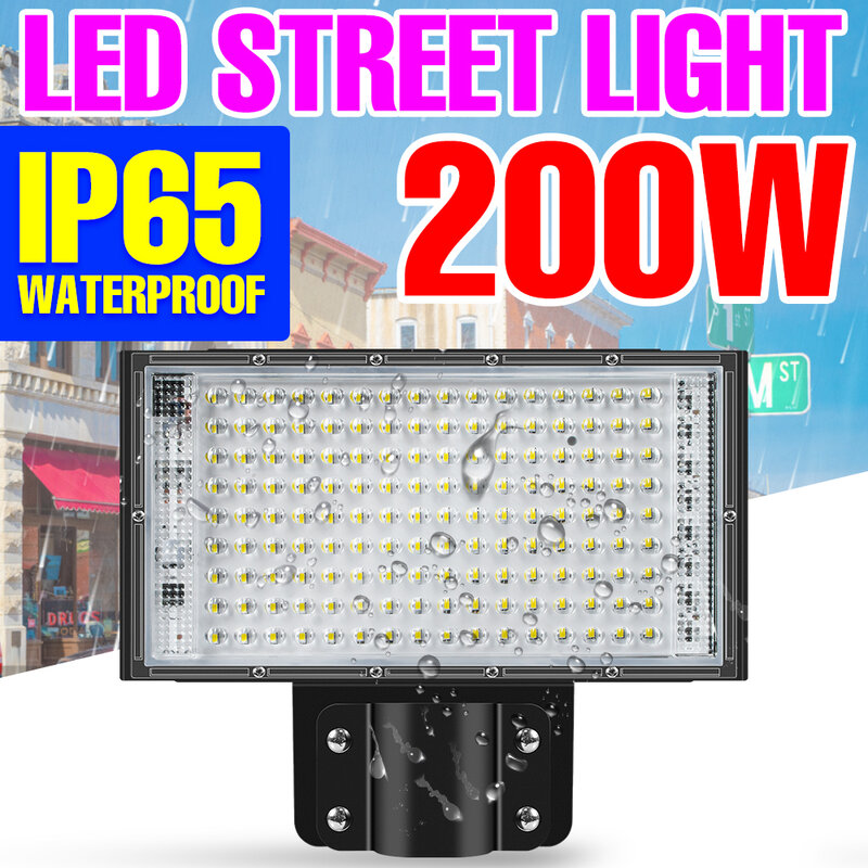 LED مصباح الشارع IP65 أضواء مضادة للماء LED الكاشف للإضاءة في الهواء الطلق عاكس الأضواء الكاشفة 200 واط الجدار الخارجي مصباح