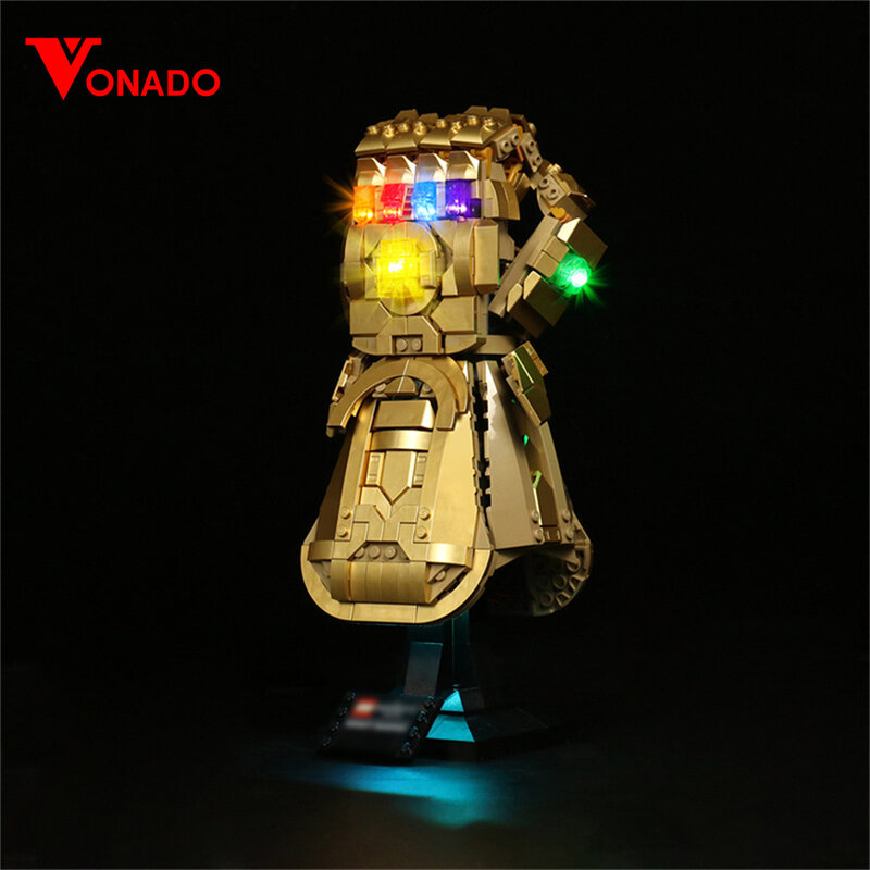فونادو LED مجموعة الإضاءة ل 76191 إنفينيتي القفاز تحصيل لعبة مجسمة مجموعة إضاءة ، غير المدرجة لبنة البناء