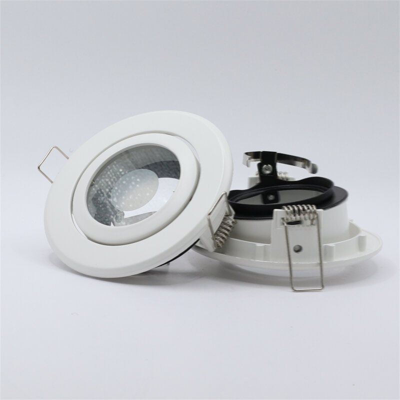 حامل مصباح سقف معلق دائري قابل للتعديل ، إطار مقطوع ، 85 ، مقاوم للماء ، دوران درجة ، GU10 ، MR16