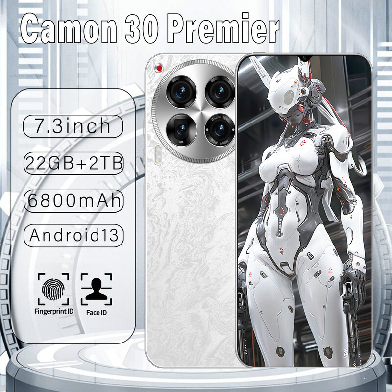 هاتف Camon 30 Premier Android الذكي ، الإصدار العالمي ، كوالكوم ، 10Core ، 22 GB + 2 ، 1.2 mAh ، 50 + ks ، 4G ، 5G هاتف خلوي