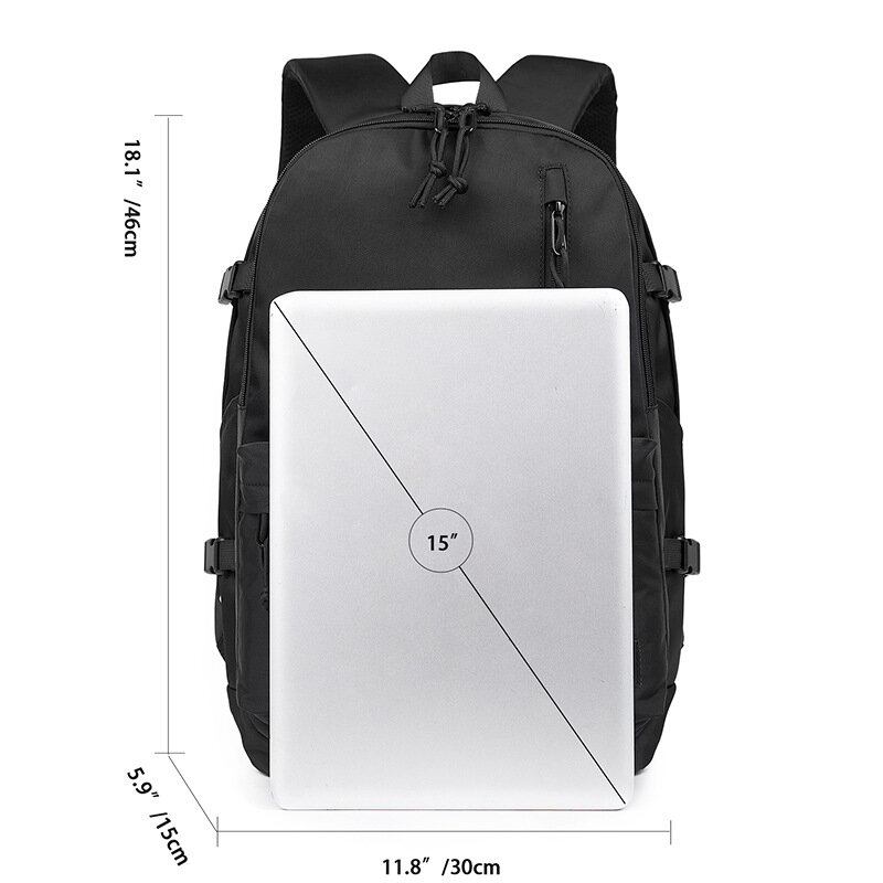 حقيبة كتف كبيرة السعة للرجال ، حقيبة سفر بسيطة ، حقيبة مدرسية يومية للكمبيوتر ، أزياء غير رسمية