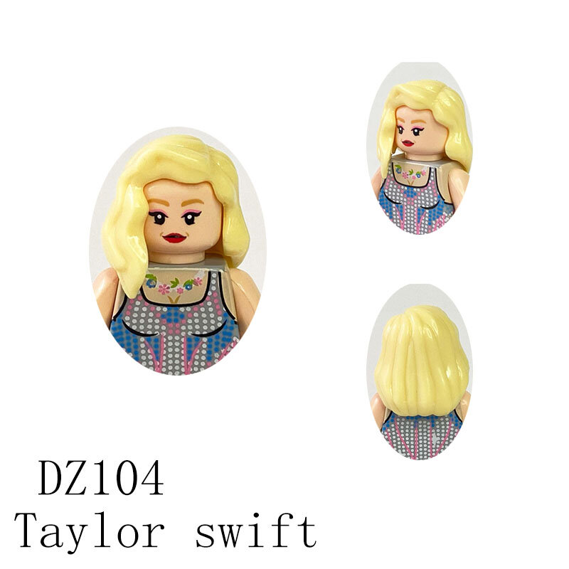 Taylorswifts-وحدات بناء حبيبة أمريكا ، DZ104 ، الطوب ، الدمية ، شخصيات لعبة صغيرة ، كتل تجميع ، هدايا