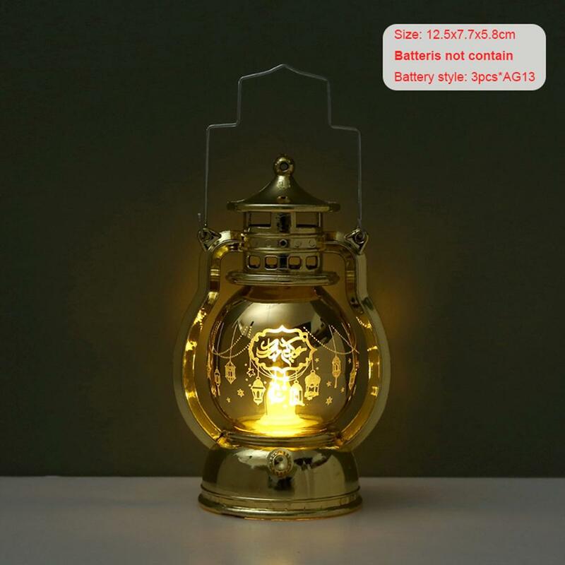 المحمولة عيد مبارك Led فانوس أضواء الرياح هدايا رمضان للديكور الإسلامي الطرف