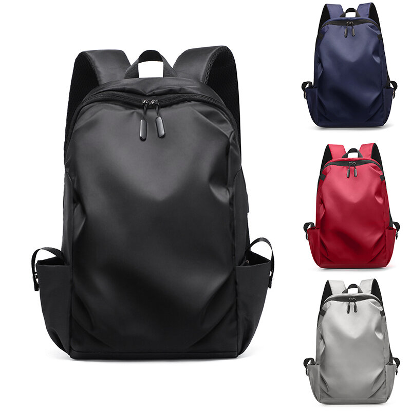 حقيبة مدرسية للطلاب بسعة كبيرة ، حقيبة سفر بسيطة ، لون واحد ، رجال ونساء ، نفس الجديدة ، بالجملة