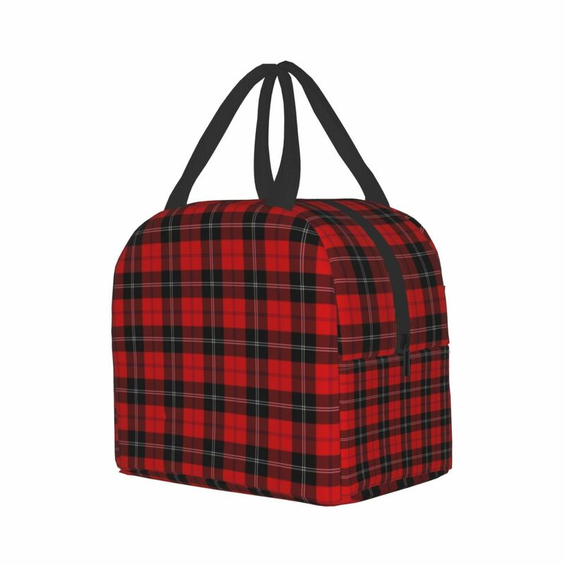 حقيبة الغداء المحمولة الاسكتلندية للنساء ، حقيبة الغداء معزول بالغذاء ، حقيبة الغداء للأطفال في المدارس