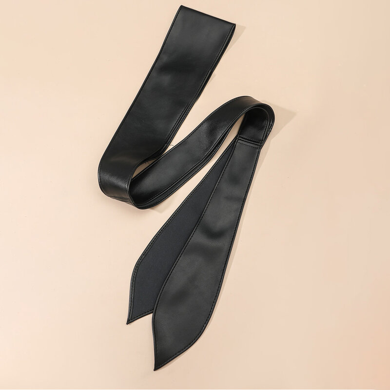 النساء الدانتيل يصل حزام جديد Bowknot أحزمة أطول واسعة ربط حزام العلاقات القوس فستان السيدات الديكور موضة بولي Leather المواد الجلدية
