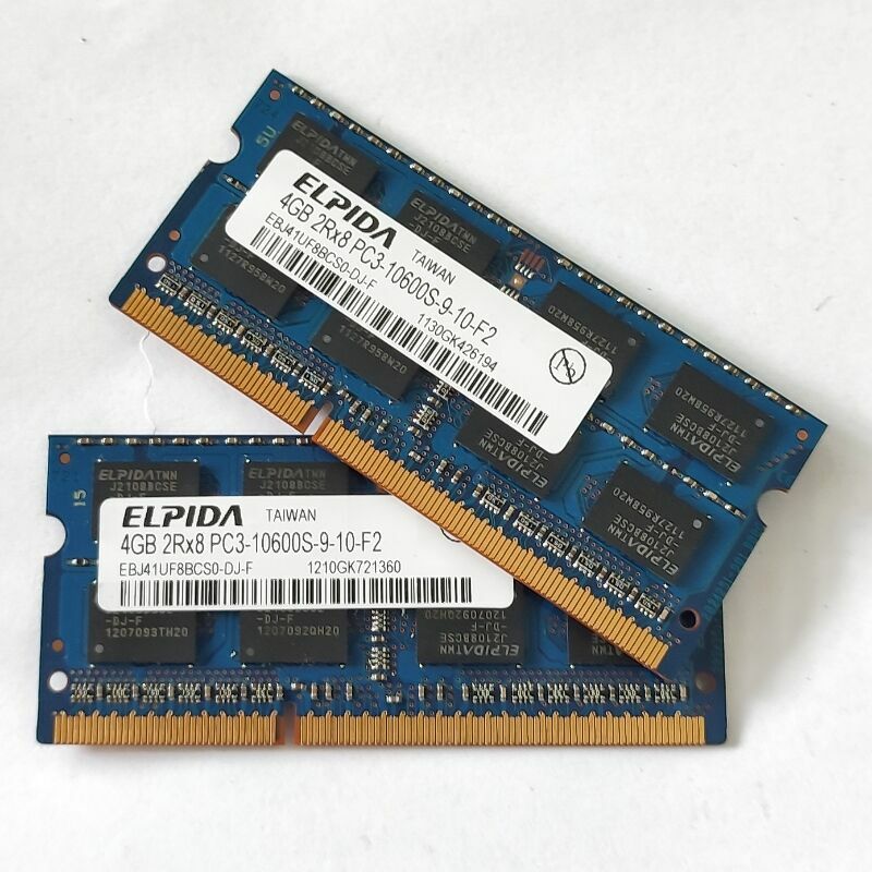 ELPIDA RAMs DDR3 4GB 1333MHz ذاكرة الكمبيوتر المحمول ddr3 4GB 2Rx8 PC3-10600S 1.5 فولت SODIMM 204PIN