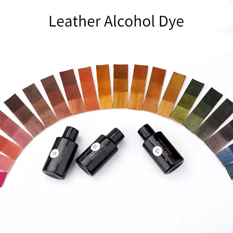 21 ألوان 30 مللي/زجاجة جلد الكحول الأصباغ الخضار المدبوغة اليدوية DIY بها بنفسك الصباغة أصباغ يمكن مخفف