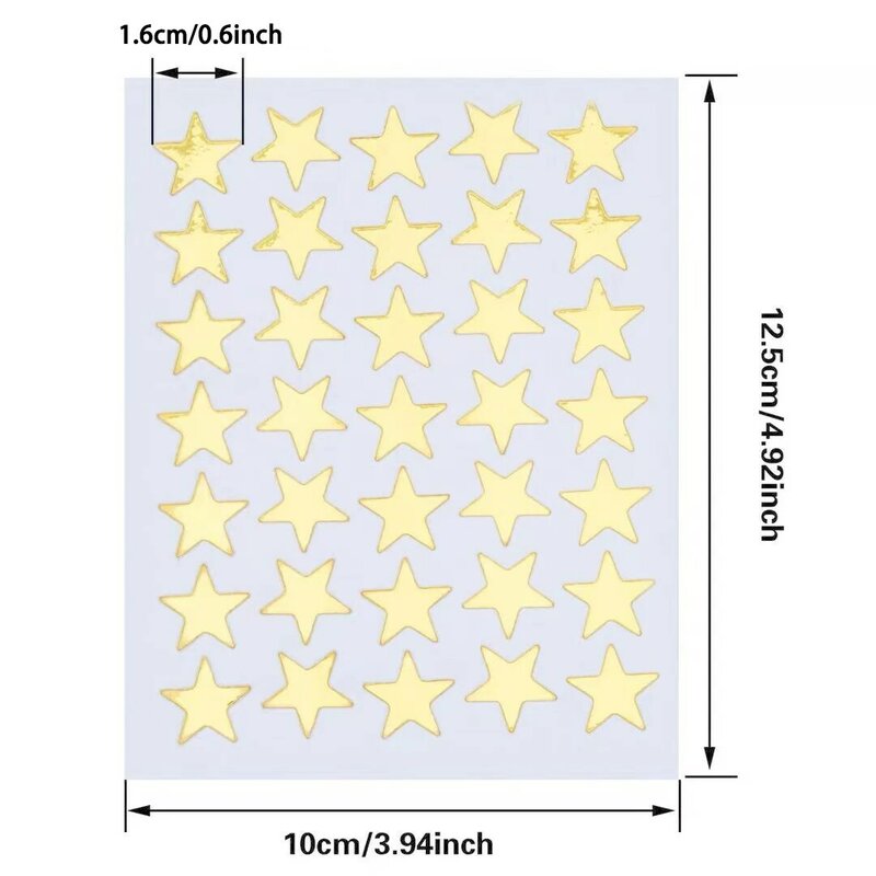 10 ورقة/حقيبة الذهب ستار ملصق ختم خمس نجوم مدببة ملصقا الأطفال مكافأة ملصق المعلم الثناء التسمية