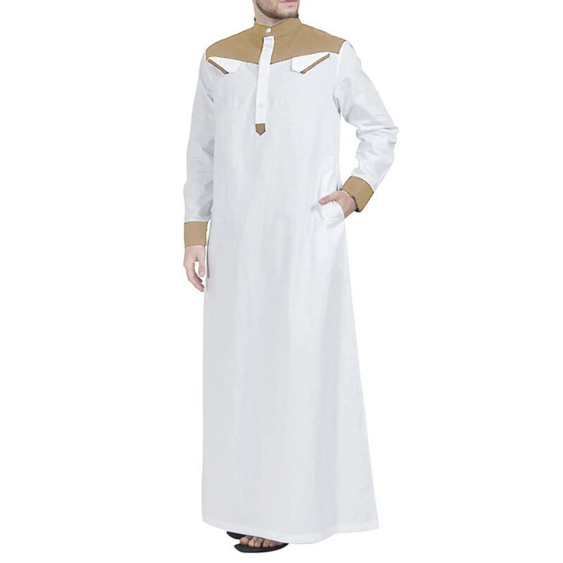 عباية رجالية إسلامية ثوب قميس دبي عربي إسلامي إسلامي إسلامي كتان ملابس ناعمة قفطان جبا ملابس تقليدية للرجل