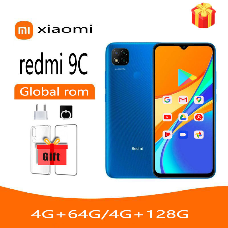 هاتف ذكي Xiaomi-Redmi 9C ، 64 جيجابايت ، MediaTek ، Helio G35 "، andr 10 ، Cámara ، البرامج الثابتة العالمية