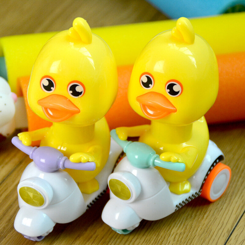 لعبة للأطفال على شكل بطة صفراء صغيرة لعبة أطفال على شكل رأس بالضغط على شكل عقارب الساعة رسوم متحركة لطيفة لعبة سباق الوالدين والطفل هدايا