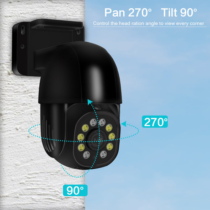 4K POE PTZ كاميرا تصوير الفيديو مع 2 طريقة الصوت عموم إمالة اللون ليلة Vision2MP/3MP/5MP8MP الذكية AI IP Onvif الأمن ل NVR
