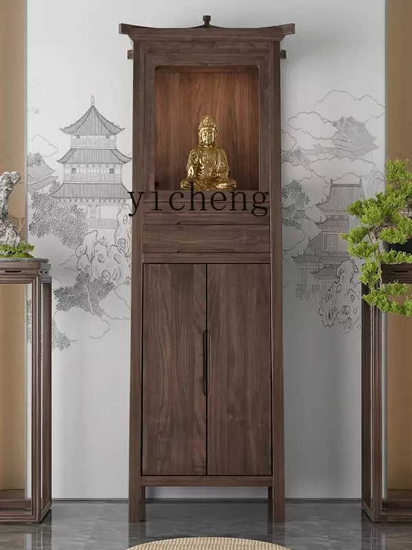 ZK الصلبة الخشب بوذا خزانة ، النمط الصيني الجديد ، خزانة الملابس ، مزار بوذا ، عبادة Bodhisattva