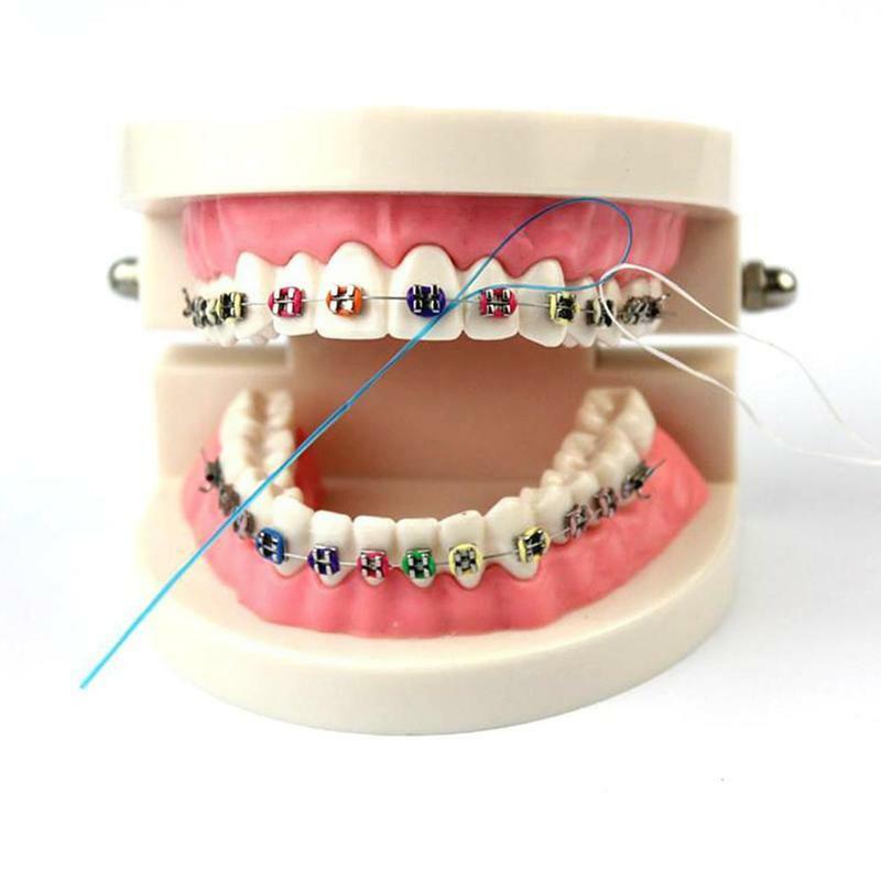35 عدد خيط تنظيف الأسنان لحامل تقويم الأسنان يعمل مع الأقواس الجسور يزرع مع صندوق تخزين O6H2