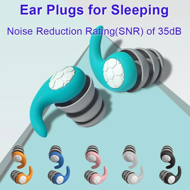 الحد من الضوضاء سدادات الأذن مع سدادات الأذن ، والحد من الضوضاء ، والنوم ، وكاتم للصوت