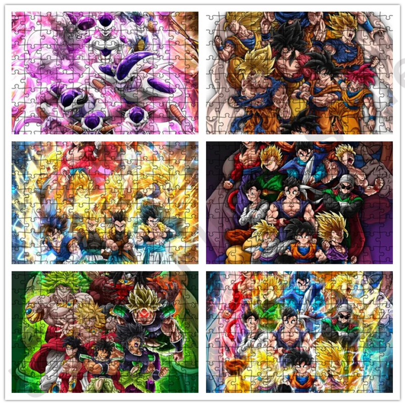 Dragon Ball Guku Jigsaw Puzzle 300/500/1000 Pcs Assembling Picture Decompression Puzzles Toy for Adult Children Educational Gift