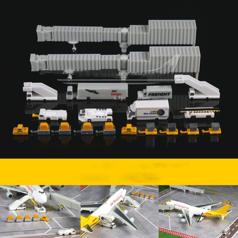 نموذج طائرة للمطار ، مناولة أرضية ، 20 سيارة بعجلات ، سيارة ركوب ، نقل شاحنة جسر ، لعبة مركبة ، هدية للعرض ، 1: مقياس