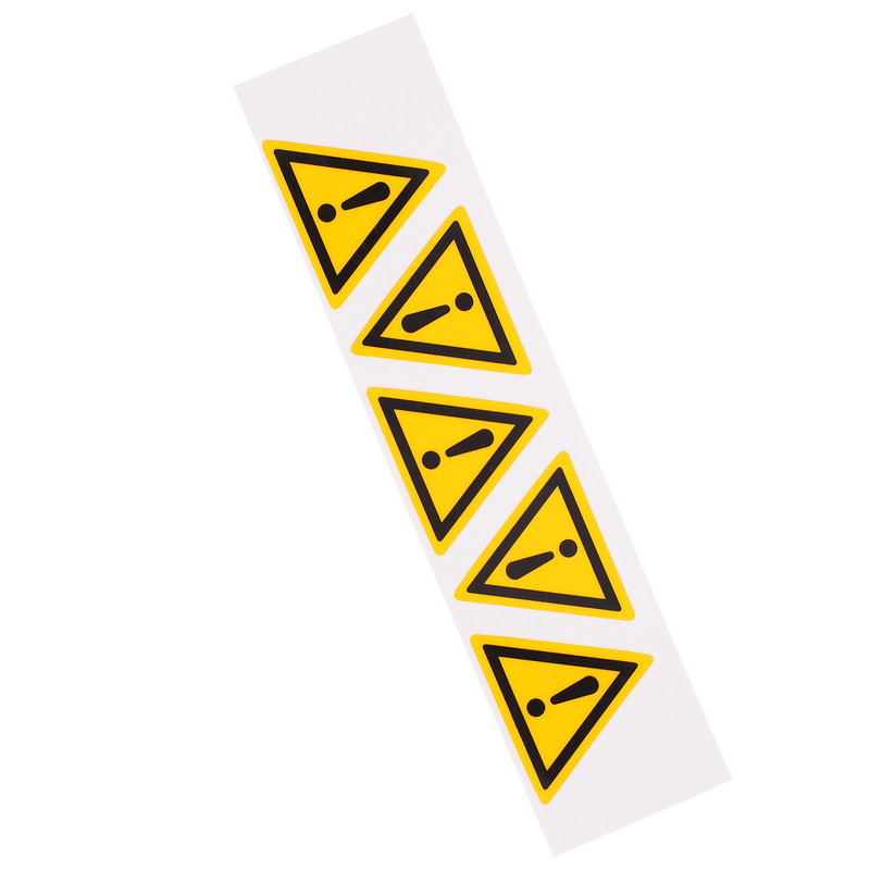 ملصقات علامات التعجب بالخطر ، علامة رمز تحذير ، مثلث أصفر ، ذاتية اللصق ، تحذير في حالات الطوارئ ، 5 *