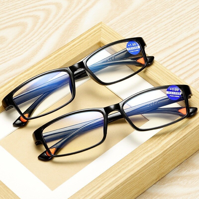 خفيفة نظارات للقراءة TR90 مكافحة بلو راي مكافحة الضوء الأزرق نظارات طويل النظر قصر النظر نظارات القراء + 1.0 1.5 2.0 2.5 3.5