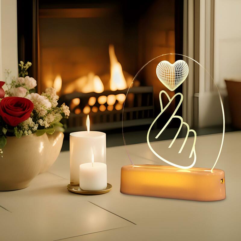 مصباح LED على شكل قلب نيون ، إضاءة ليلية لعيد الحب ، ديكور غرفة النوم ، أضواء رومانسية ، زفاف ، لوازم حفلات عيد الحب
