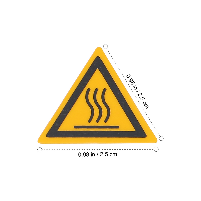 ملصقات تحذيرية مثلثة ، يحذر من Pp الساخن ، ورق اصطناعي ، ملصق مائي ، انتبه لدرجة الحرارة العالية ، 10 *