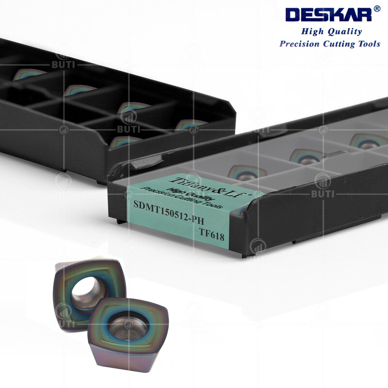DESKAR 100% الأصلي SDMT150512-PH TF618 تصلب الصلب نك مخرطة القاطع قطع أدوات قطع طحن القاطع شفرات عالية الجودة