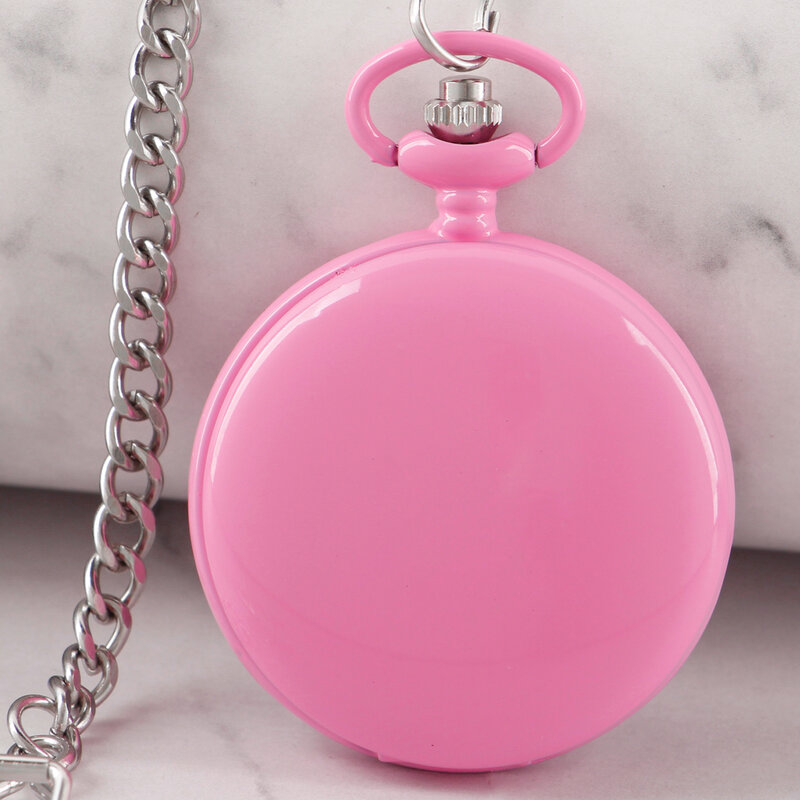 ساعة الجيب الكوارتز الرقمية للرجال والنساء ، الكلاسيكية الوردي باربي ، والأزياء خمر ، قلادة قلادة ، هدية المجوهرات ، عالية الجودة