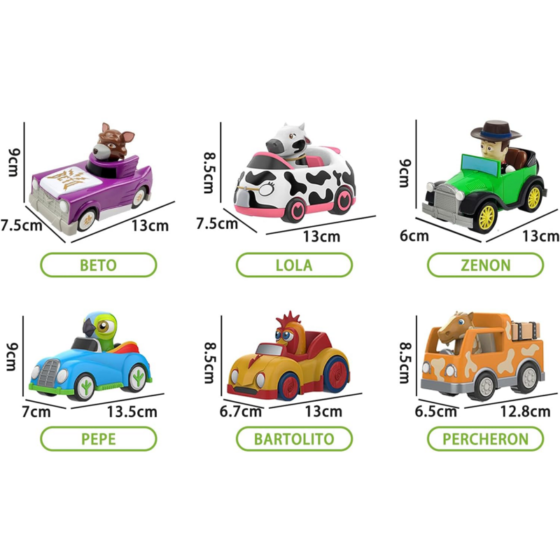 مجموعة لعبة سيارة للأطفال ، La Granja De Zenon ، هدية عيد ميلاد ، تعمل بالاحتكاك ، القصور الذاتي ، الطيور ، الأولاد ، البنات ، عمر 1-3 سنوات