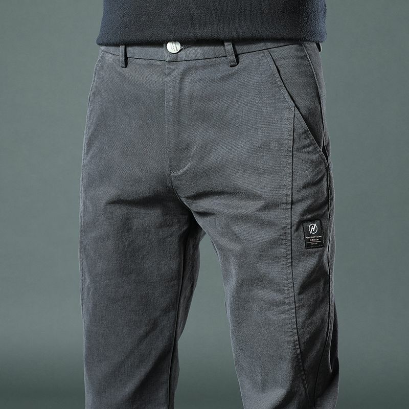 جديد الرجال الأعمال Pants غير رسمية الرجال بلون جيوب القطن السراويل تنفس موضة لينة مريحة بنطلون حجم كبير A296