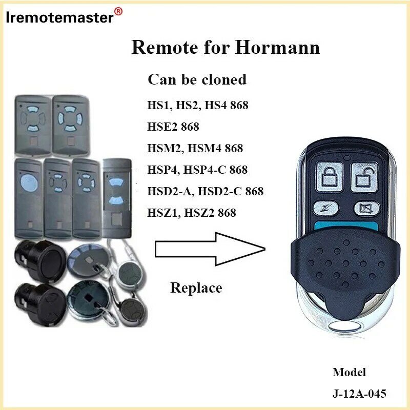 جهاز تحكم عن بعد لباب بوابة المرآب ، استنساخ ، متوافق مع HORMANN ، MHz ، HSM2 ، HSM4