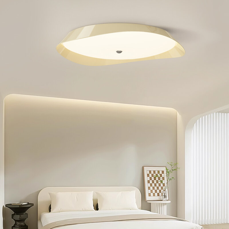 مصباح سقف LED بسيط على الطراز الفرنسي الكريمي ، ثريات حديثة لغرفة النوم ، غرفة الدراسة والمعيشة ، تركيبات ديكور المنزل ، جديدة