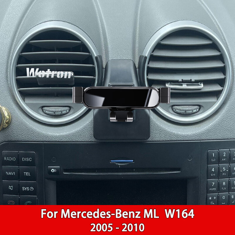 حامل هاتف السيارة المحمول لمرسيدس بنز ML W164 ML350 2005-2010 ، 360 درجة الدورية ، ملحقات دعم جبل خاصة