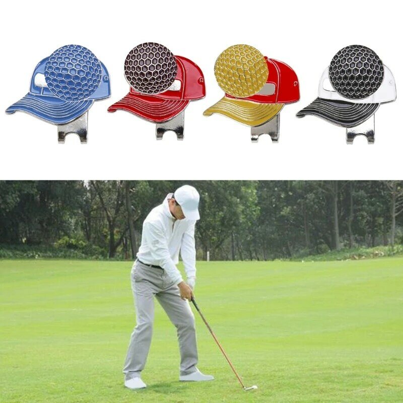 مشبك قبعة الجولف المغناطيسية حامل قلم تحديد كرة الجولف سهل اللصق والخلع