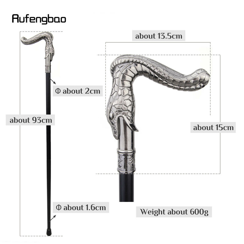 Snake Single Joint Fashion Walking Stick Decorative Vampire Cospaly Party Walking Cane Halloween Crosier 93cm