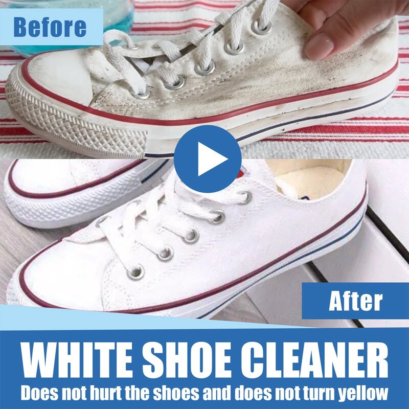 منظف للأحذية الرياضية للأحذية البيضاء ، أحذية سحرية ، مزيل للبقع ، أداة تنظيف كريم ، للأحذية المضيئة مع الإسفنج